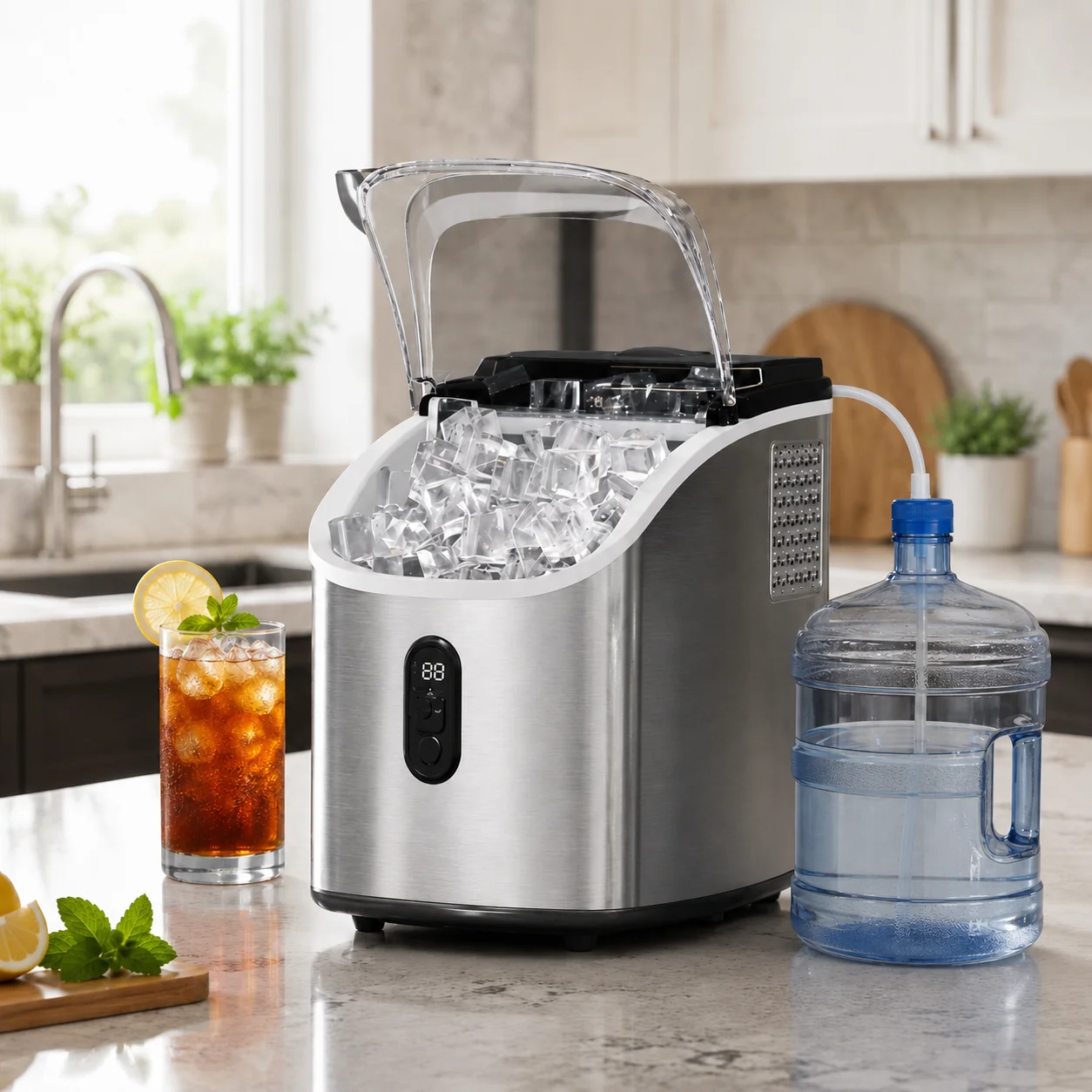 Countertop Ice Maker Portable Self-Cleaning Design Easy To Use - Image 4